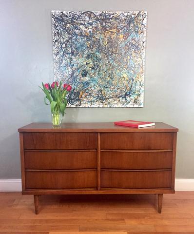 Bassett Mid-Century Modern Walnut Credenza Dresser product image